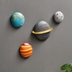 4pcs Planet Wall Hanging Set: Simple 3d Relief Art Wall Hanging Set, Fun🦒